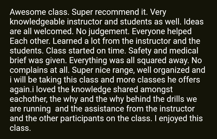Combat Handgun Clinic